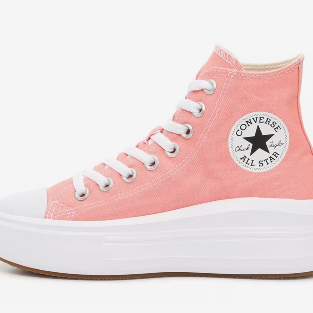 High-Top Canvas Sneakers in Pink NWOT